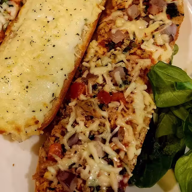 Baguette different types with ketchup